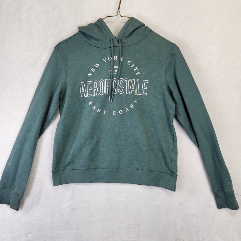 Aeropostale‎ Womens XS Green New York City East Coast Graphic Hoodie